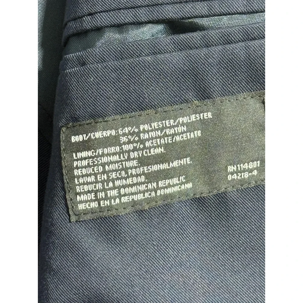 J. Ferrar Blazer Mens 40S Navy Two Button Sport Coat Patch Pockets‎ Notch Lapel